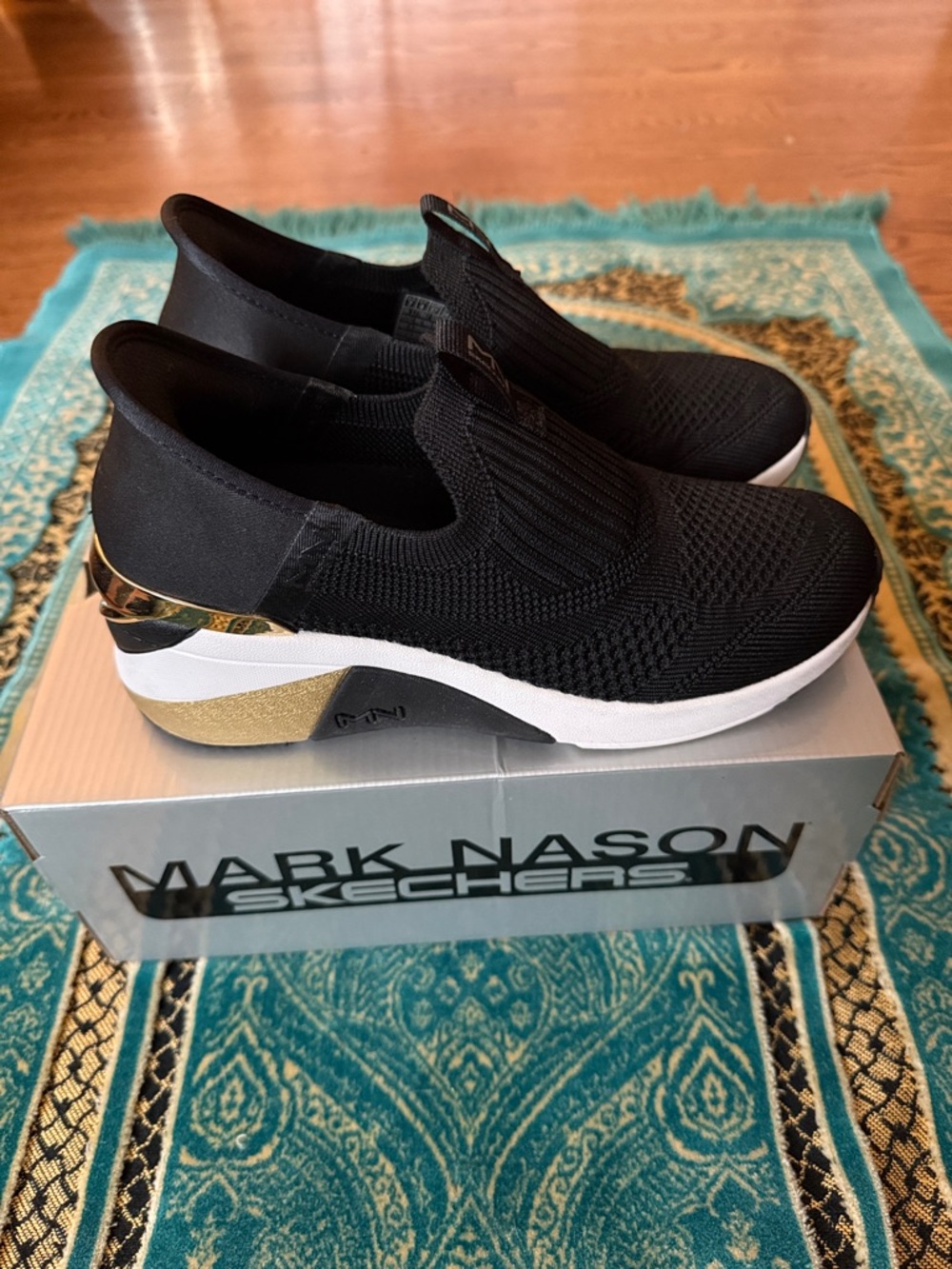 Skechers Slip-On Knit Wedge Sneaker-Mark Nason